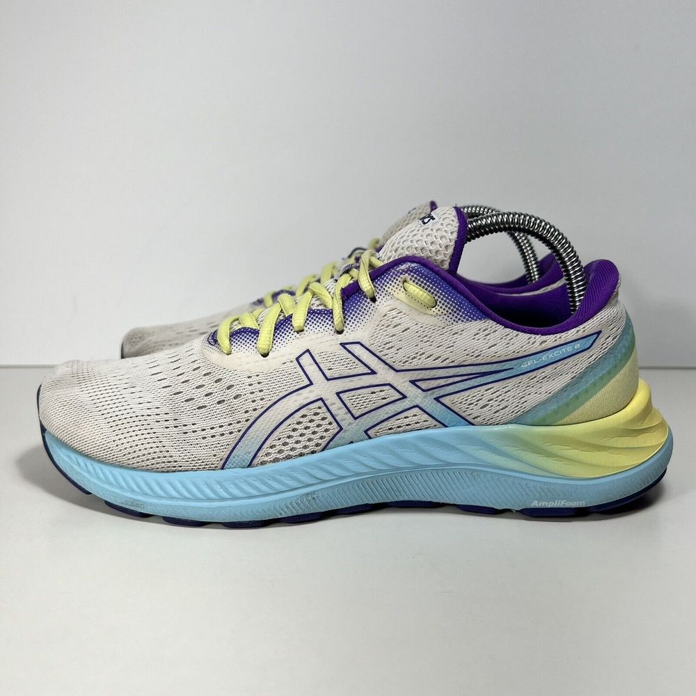 Asics Womens Gel Excite 8 White Running Shoes Sneakers Size 9.5   1012B214